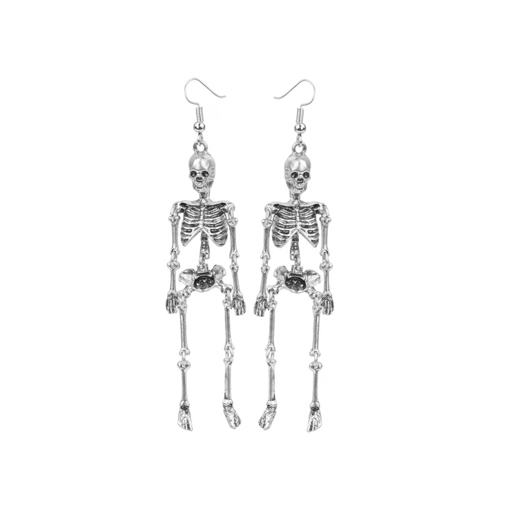 Articulated Skeleton Halloween Earrings