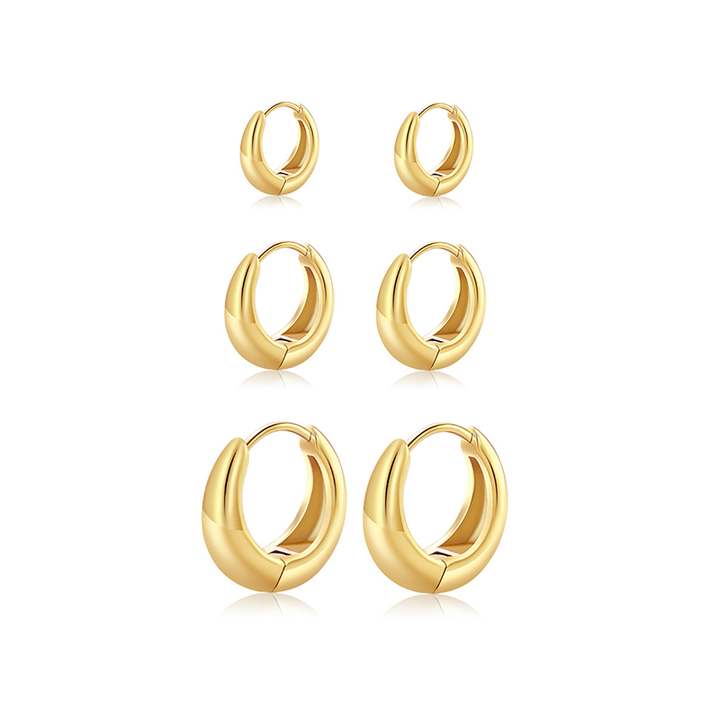Chunky Teardrop Earring 3 Pack Daily Outfit