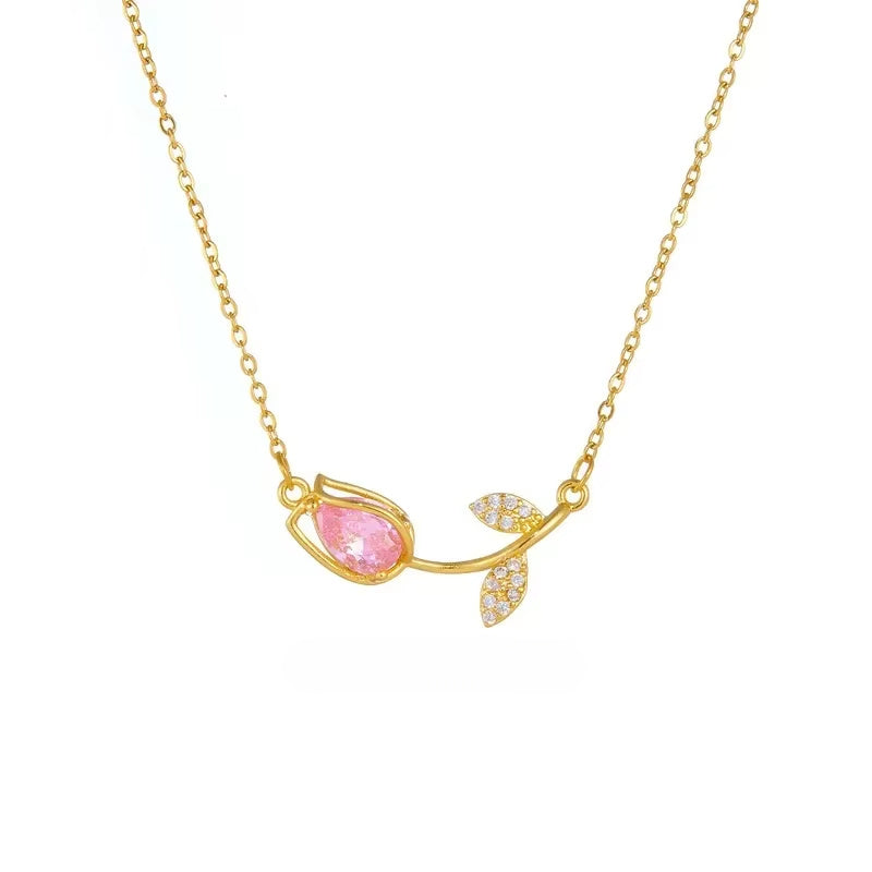 Tulip Necklace and Bracelet Set