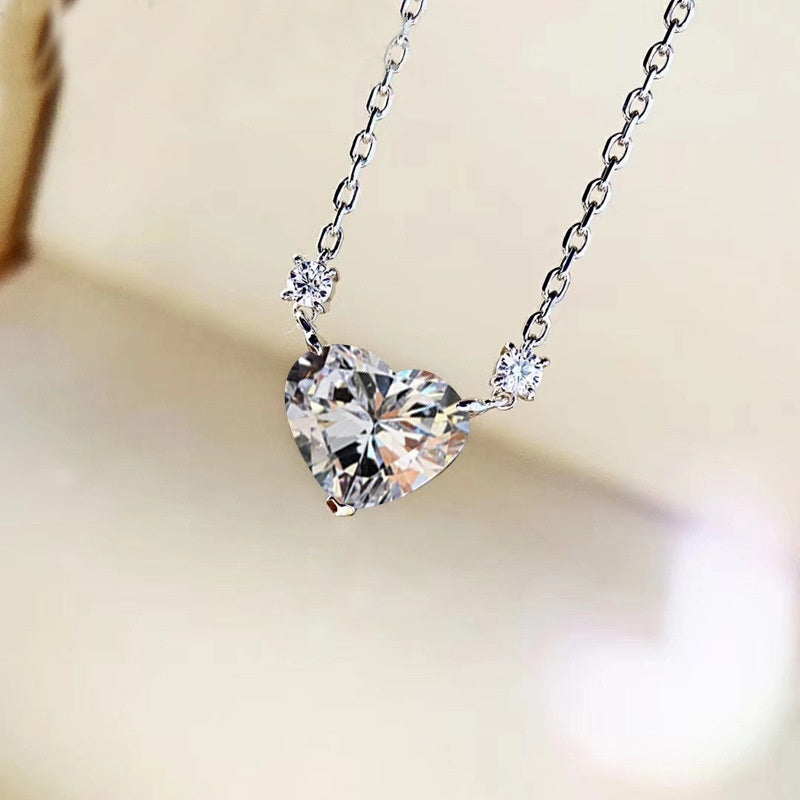 Radiant Heart Crystal Pendant Necklace