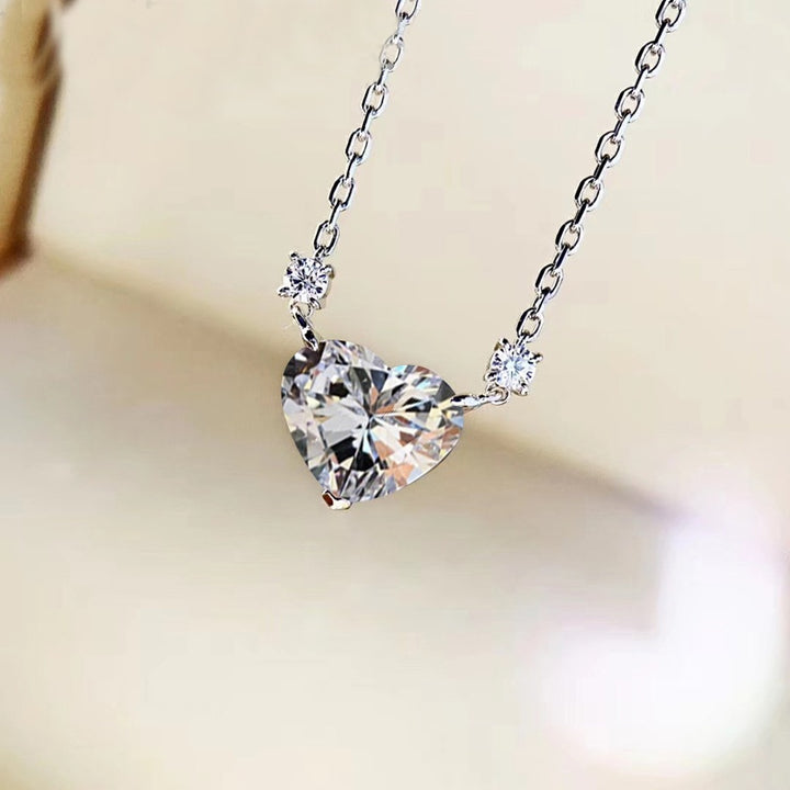 Radiant Heart Crystal Pendant Necklace