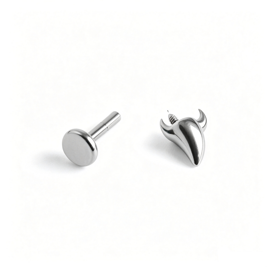 Devil Horn Cartilage Stud Alt Daily Piercing Earring