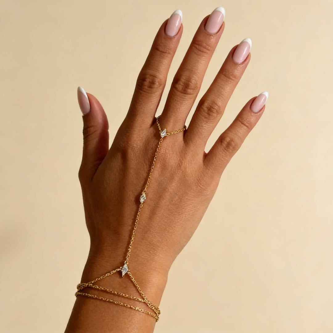 Hand Chain Ring Combo Layered Daily Hand Accessory