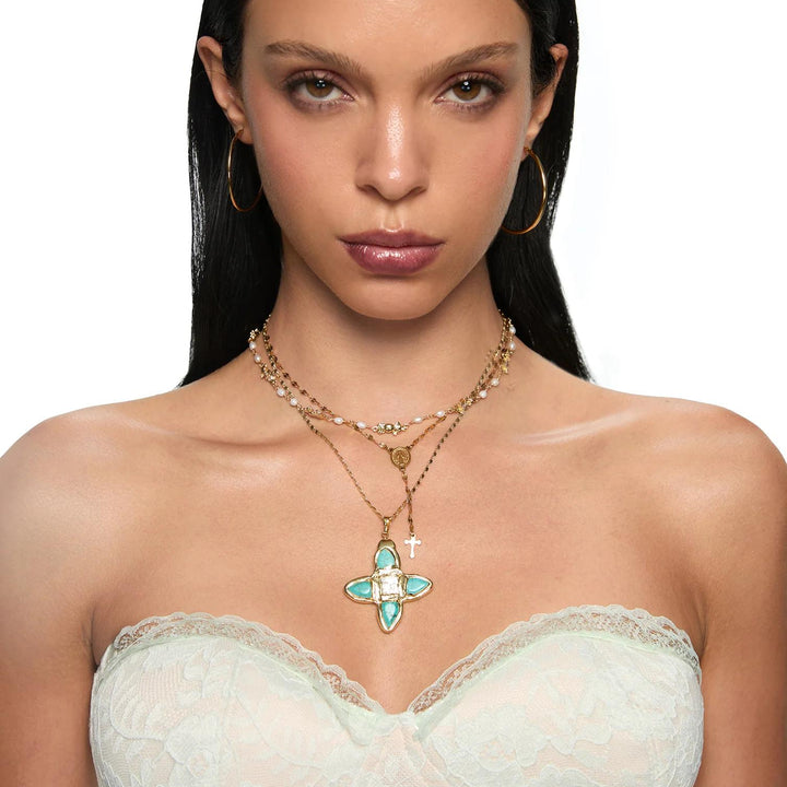 Turquoise Cross Necklace