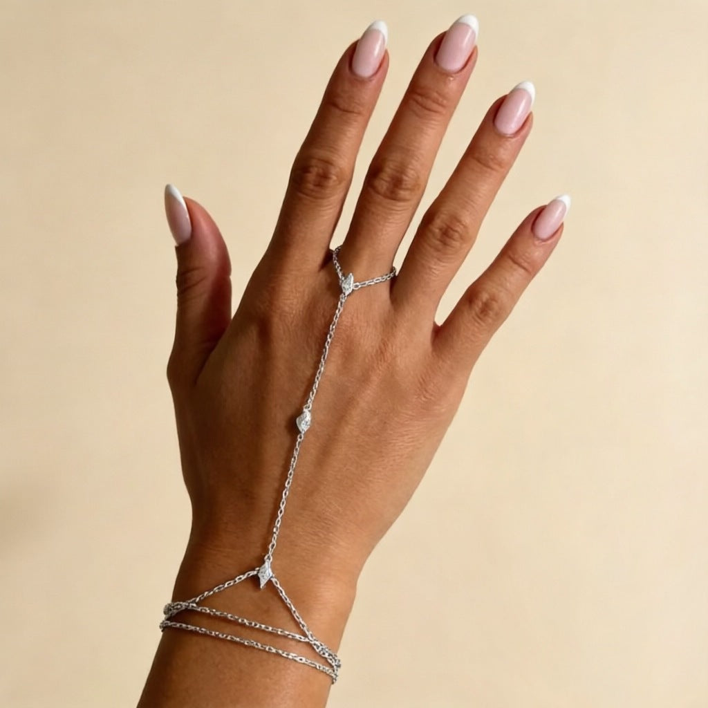 Hand Chain Ring Combo Layered Daily Hand Accessory