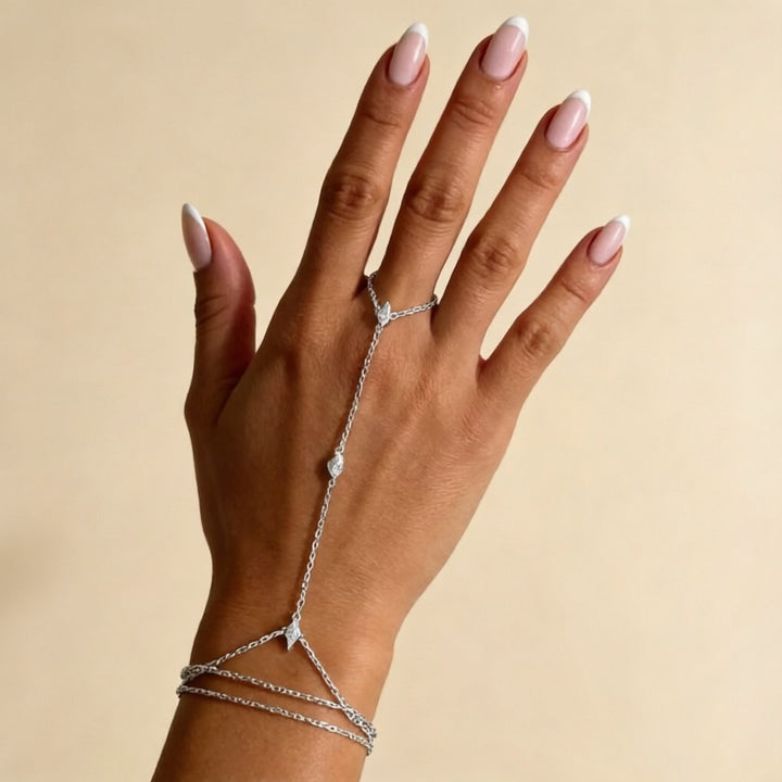 Hand Chain Ring Combo Layered Daily Hand Accessory
