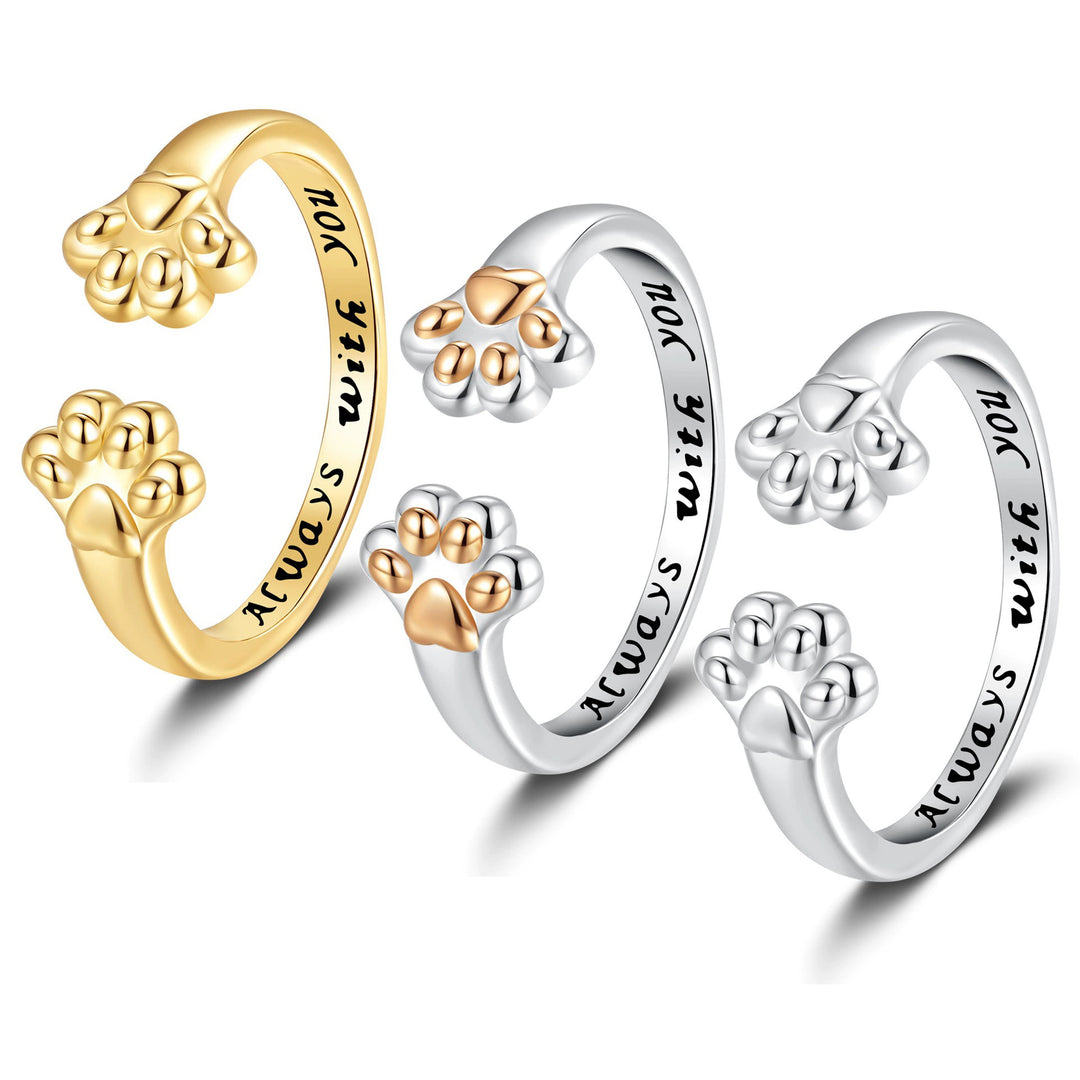 Pet Paw Always With You Adjustable Memory Ring