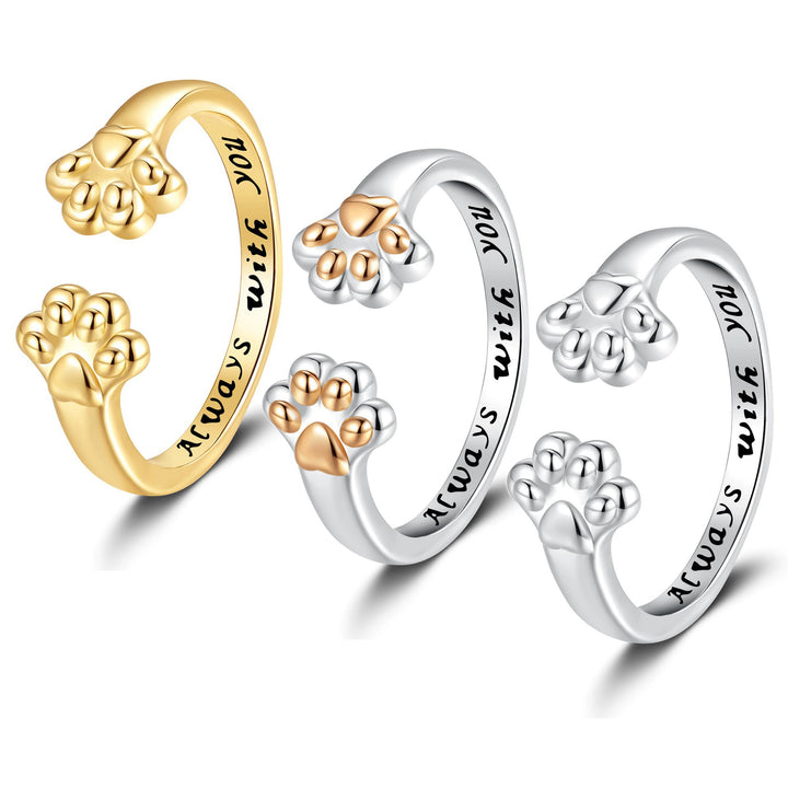 Pet Paw Always With You Adjustable Memory Ring