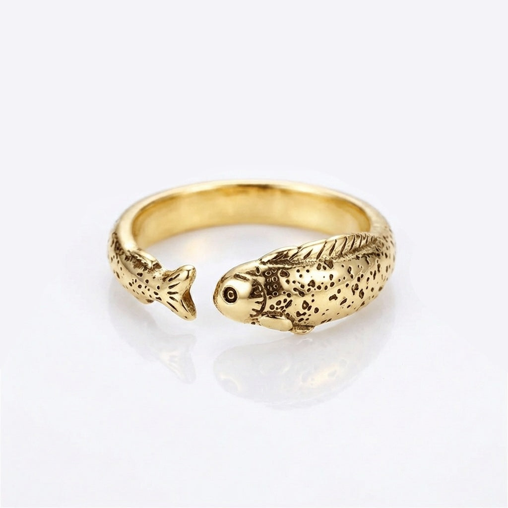 Mackerel Adjustable Opening Animal Shape Ring