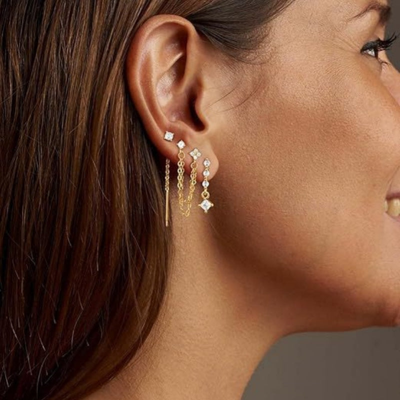 Luxury Gold Earring Stack Set