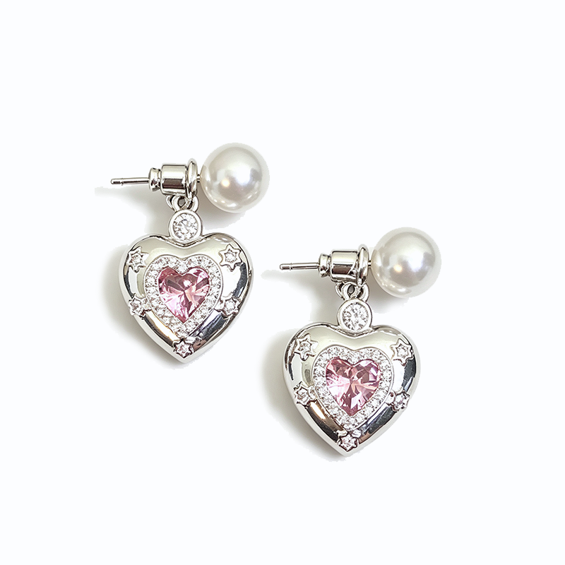 Sparkly CZ Heart Locket Women Accessories