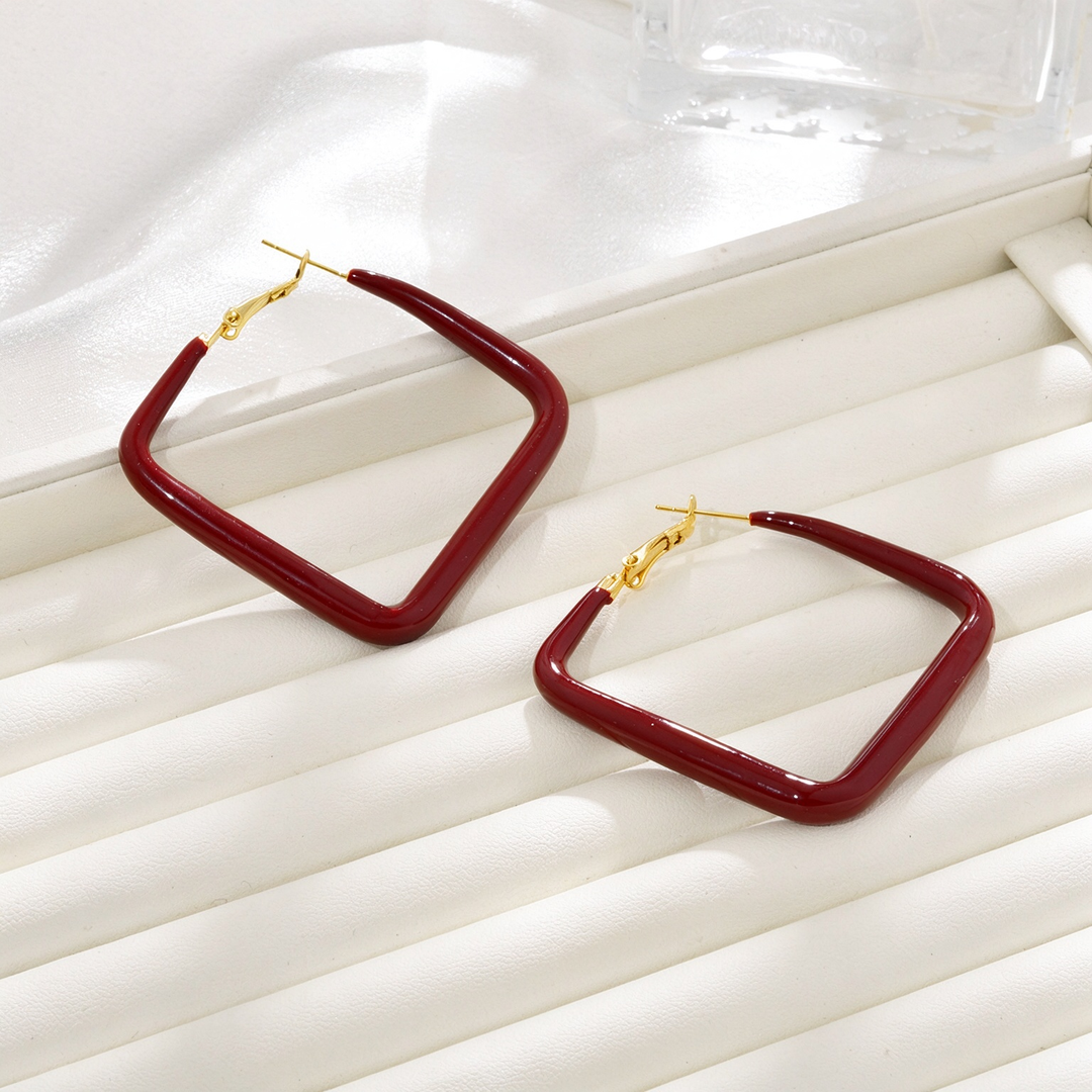 Bold Geometric Statement Hoop Earrings