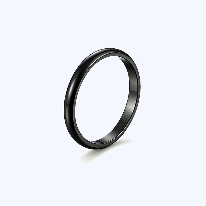 Minimal Polished Titanium Steel Band Ring