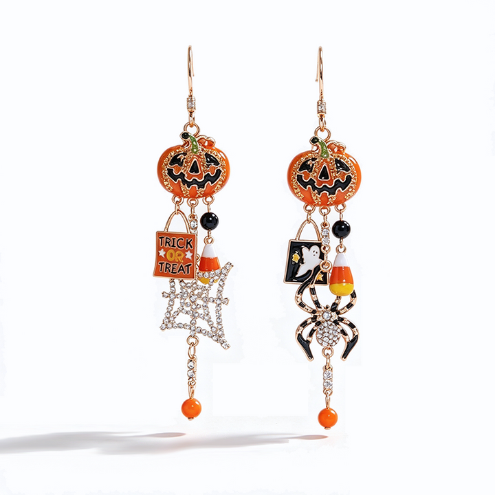 Ghost Pumpkin Halloween Drop Earrings