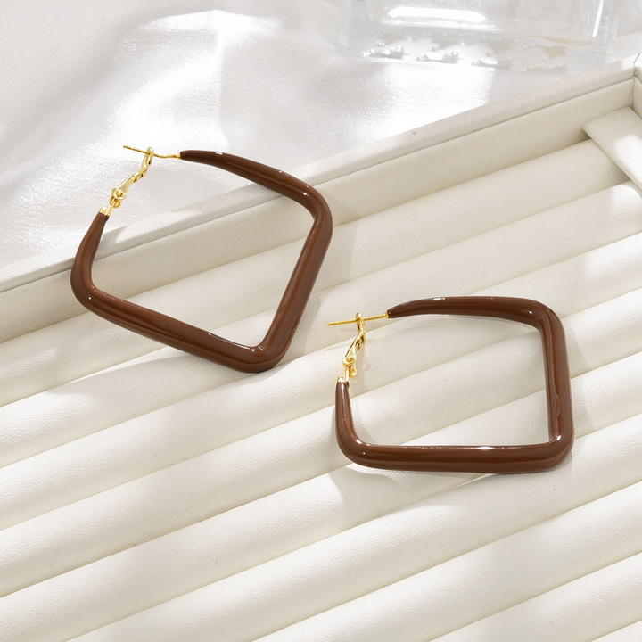 Bold Geometric Statement Hoop Earrings