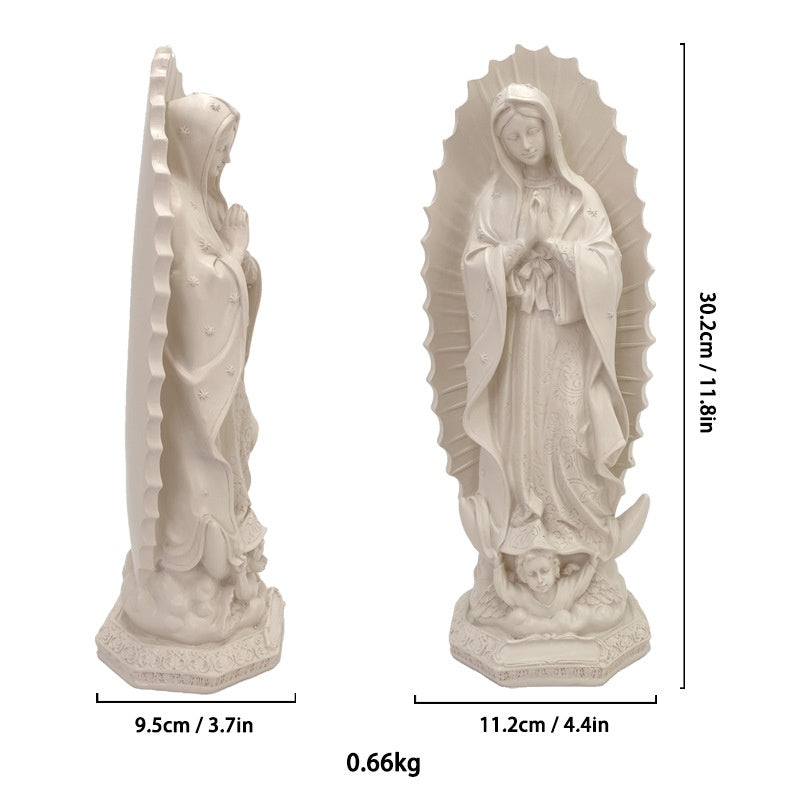 Virgin Mary Statue Resin Decor Home Display