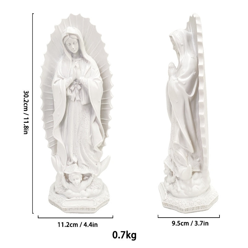 Virgin Mary Statue Resin Decor Home Display