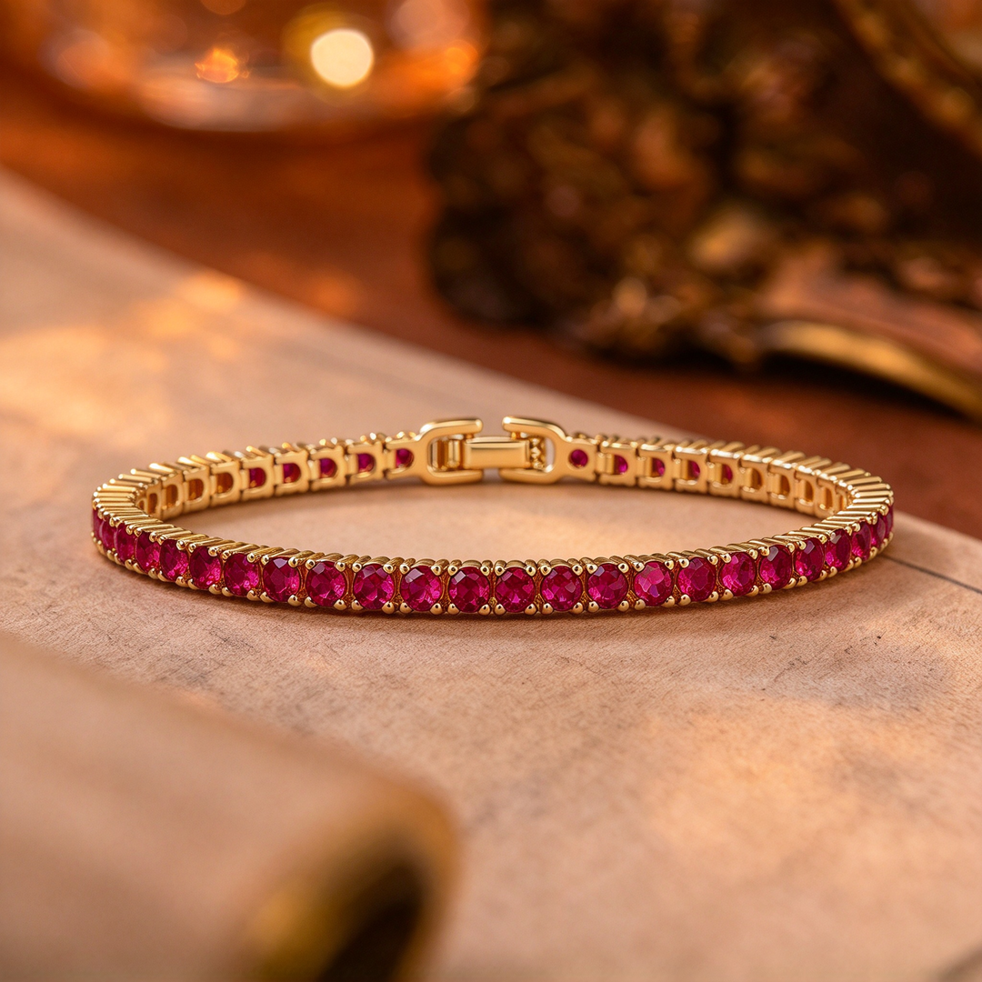 Colorful CZ Tennis Bracelet for Daily Wear