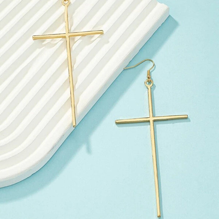 Luxury Cross Pendant Earrings
