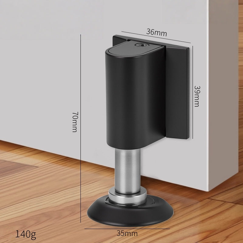Drill-free zinc alloy windproof double magnetic door stopper