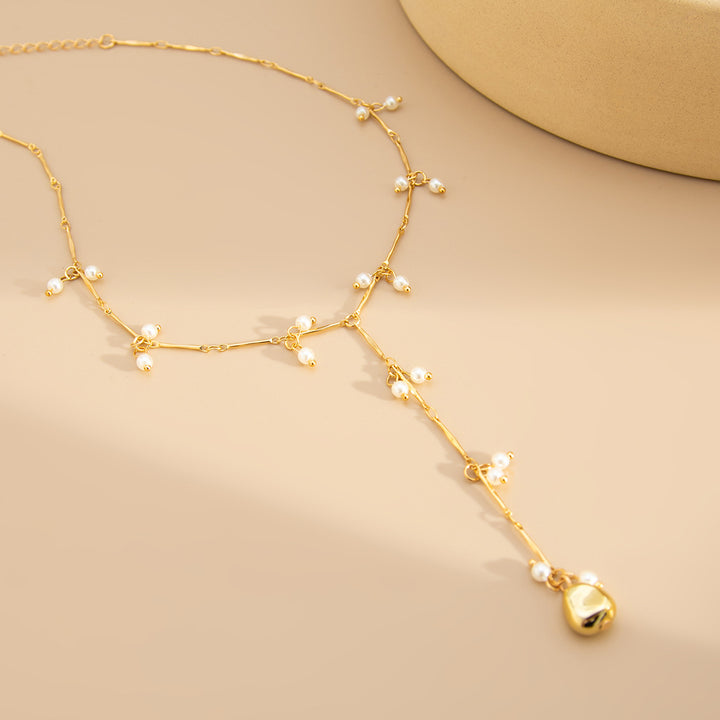 Pearl Y Necklace Date Night Style
