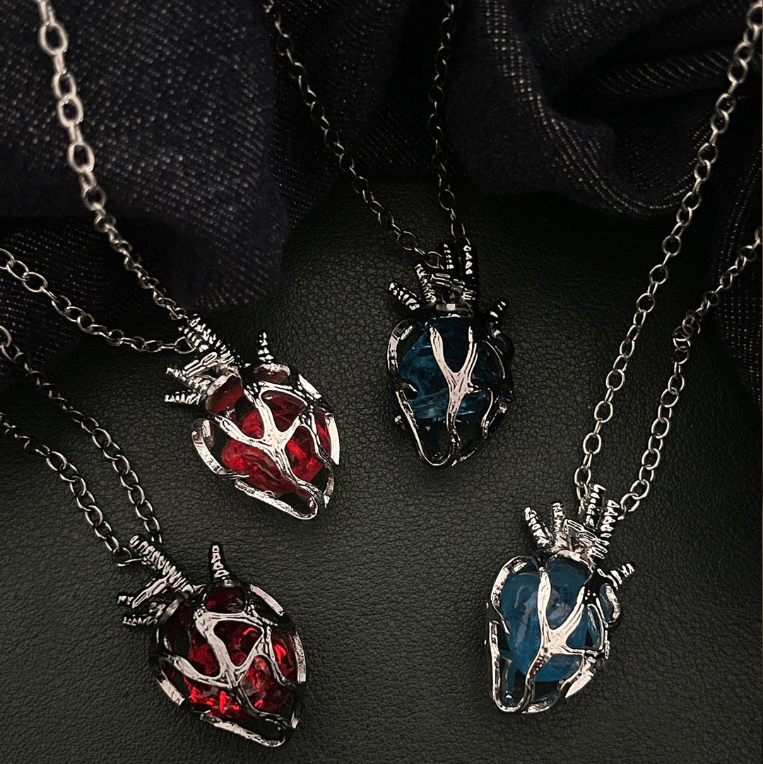 Dark Style Hollow Heart Pendant Jewelry