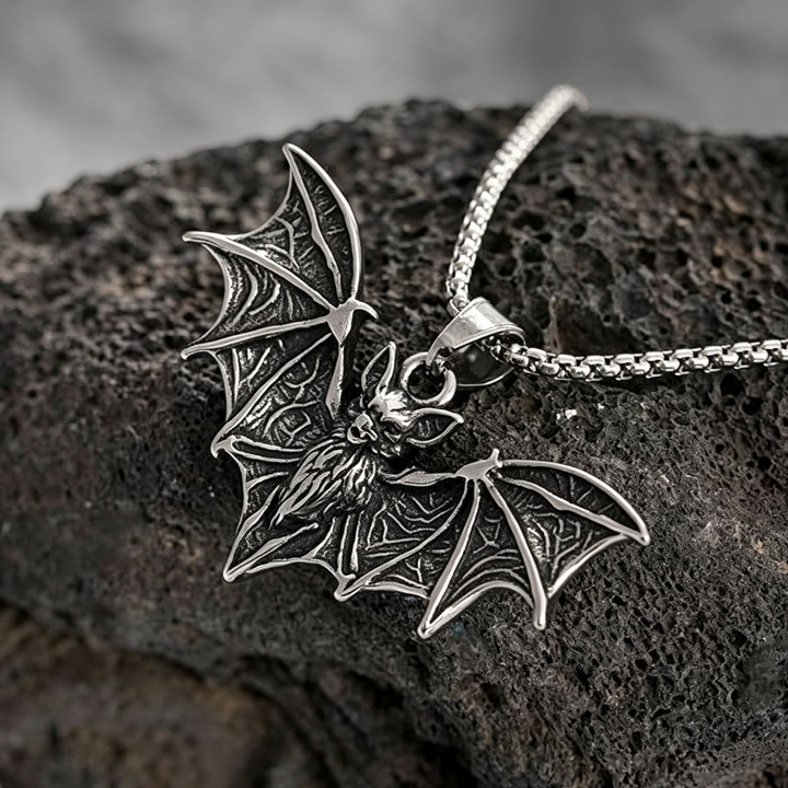 Halloween Bat Stainless Steel Chain Necklace