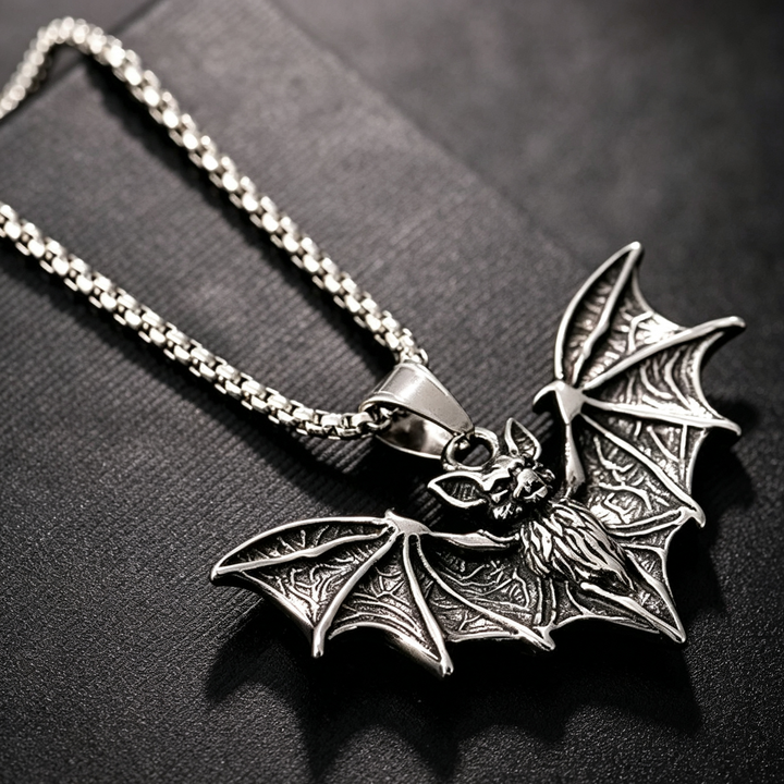 Halloween Bat Stainless Steel Chain Necklace