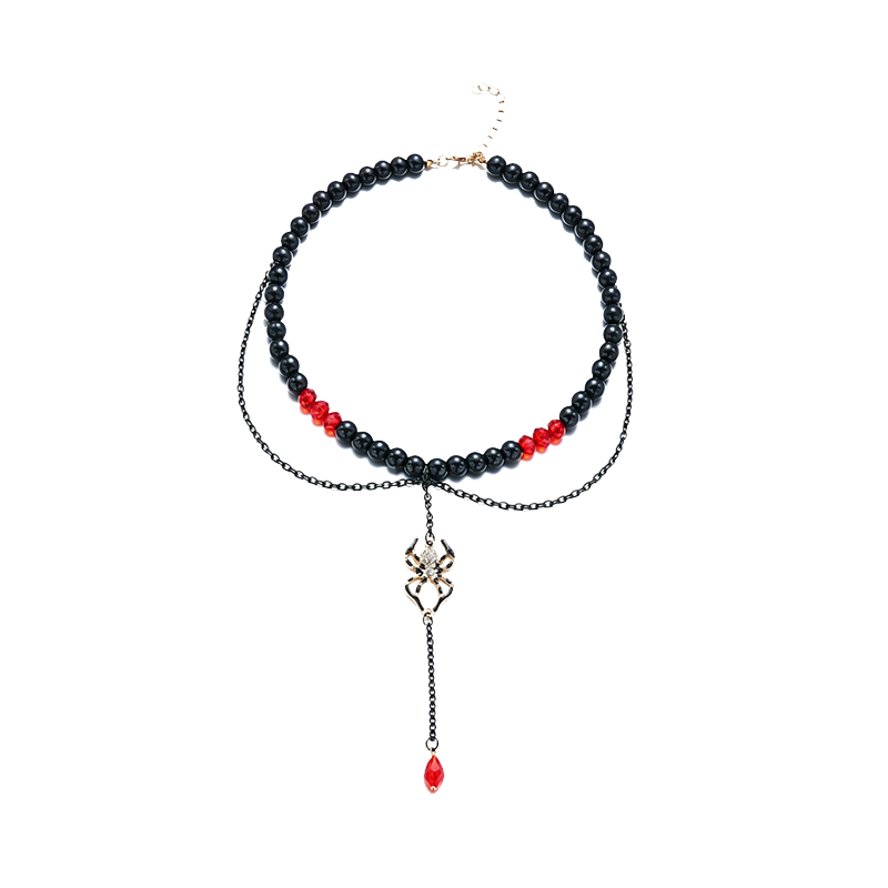 Halloween Pumpkin Bat Charm Necklace