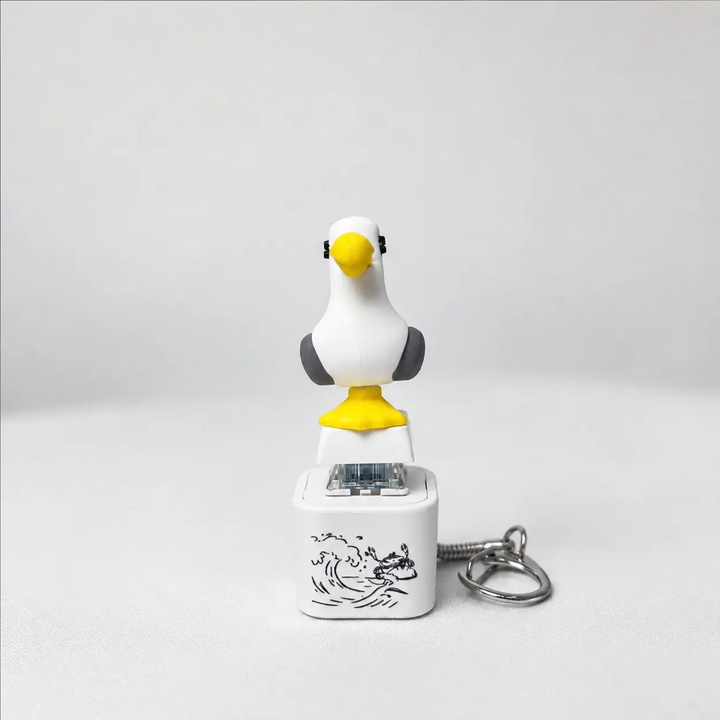 Interactive Seagull Sound Light Mini Keychain Toy