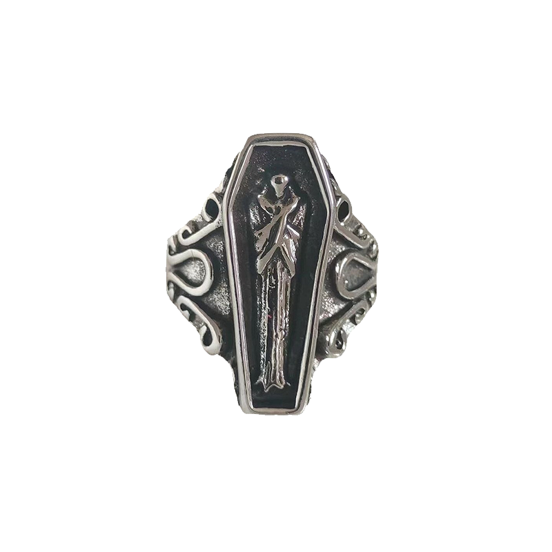 Gothic Vampire Coffin Open Ring
