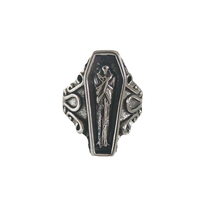 Gothic Vampire Coffin Open Ring