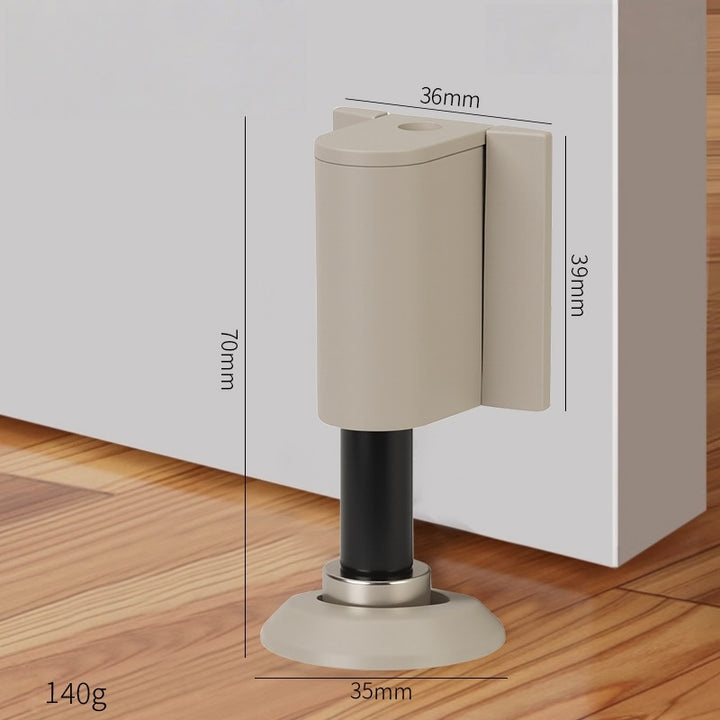 Drill-free zinc alloy windproof double magnetic door stopper