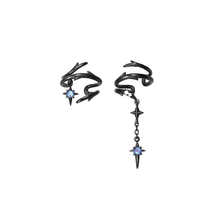 Asymmetrical Blue Zircon Ear Cuff