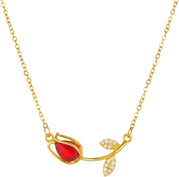 Tulip Necklace and Bracelet Set