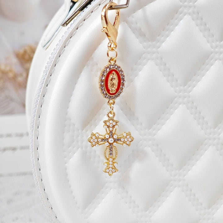 Virgin Mary Cross Rhinestone Bag DIY Charms