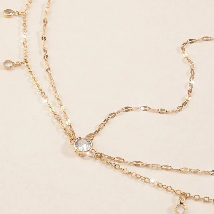 Dangling Chain Forehead Headpiece Wedding Bridal Accessory