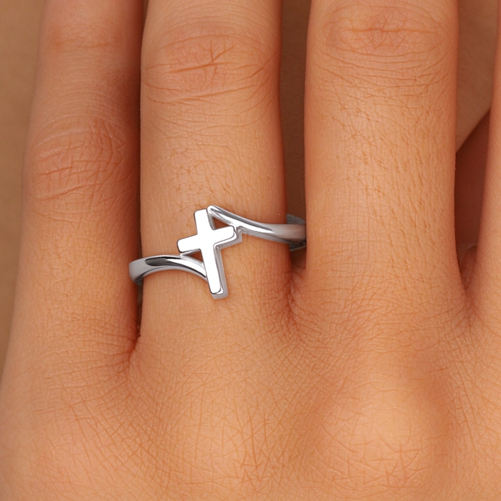 Minimalist Cross Ring for Everyday Faith