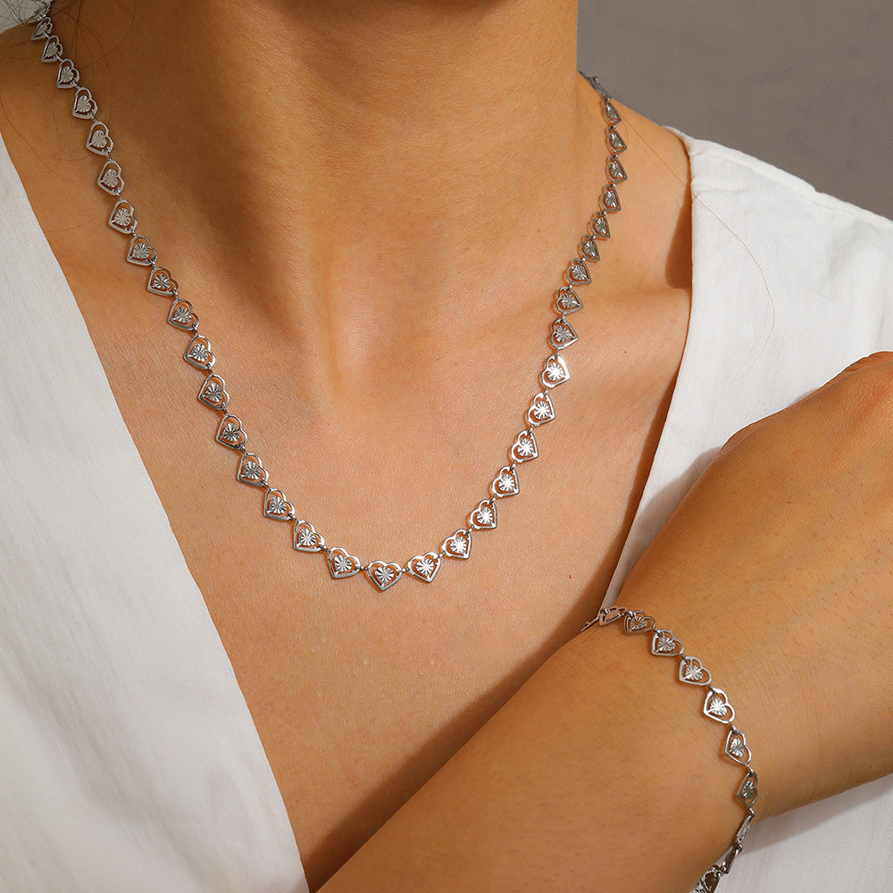 Heart Link Necklace for Everyday Wear