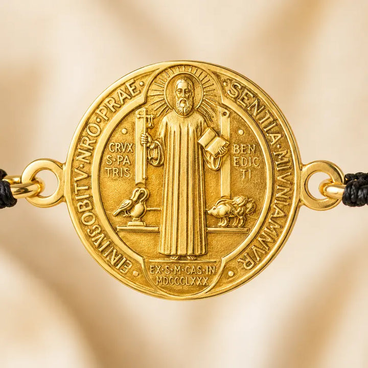 Saint Benedict Medal Cord Bracelet