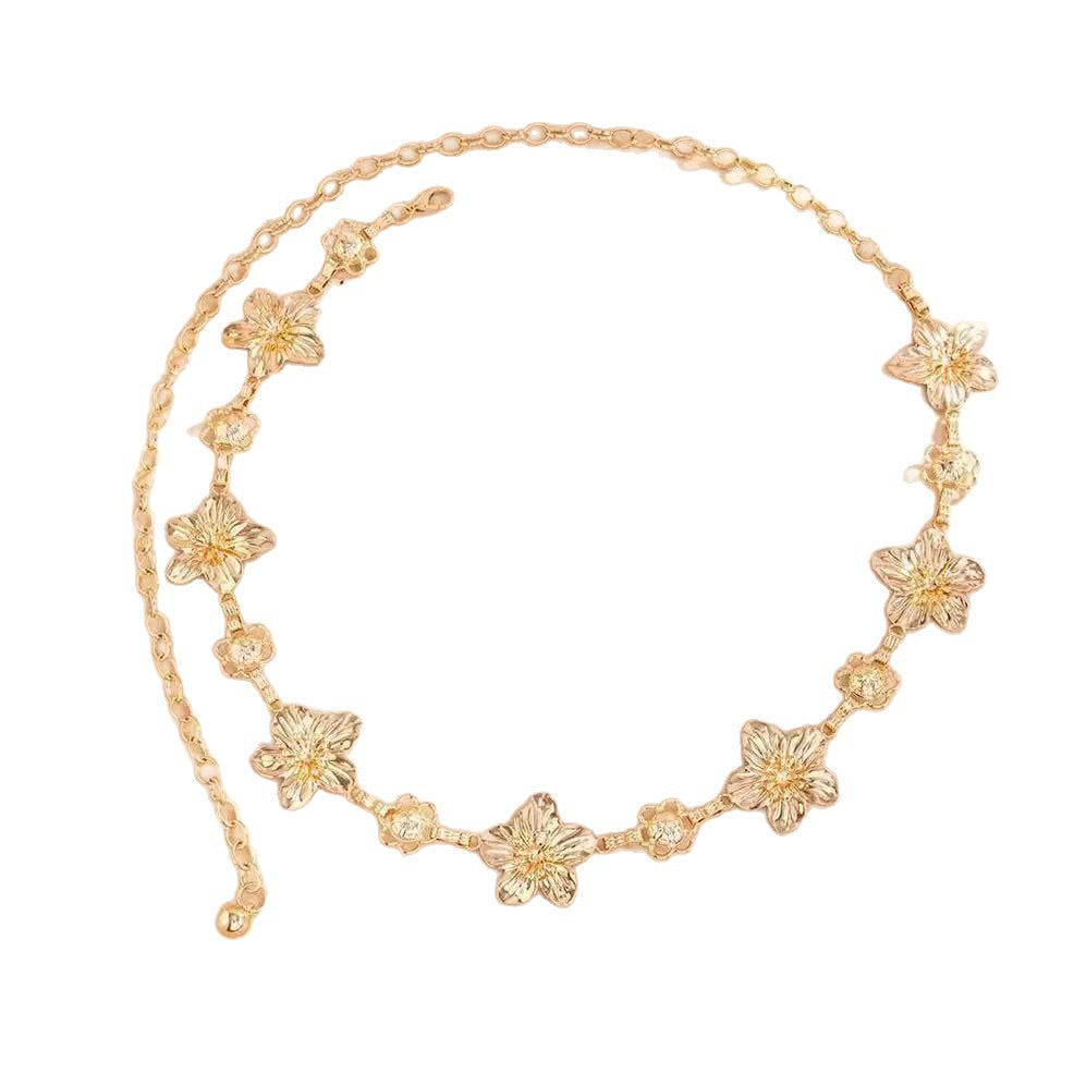 Floral Waist Chain Holiday Dress Accessory