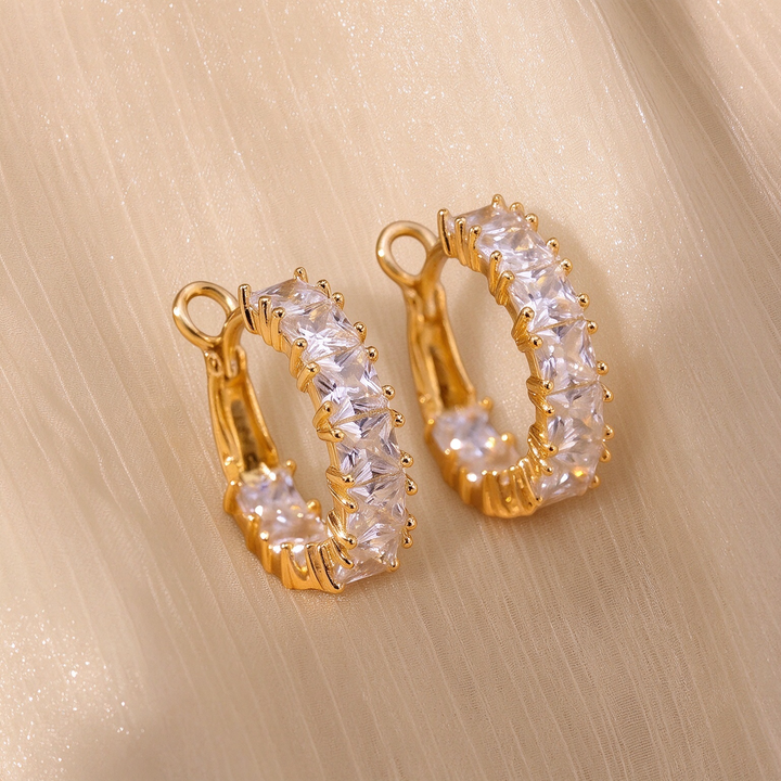 Radiant Baguette Hoop Earrings