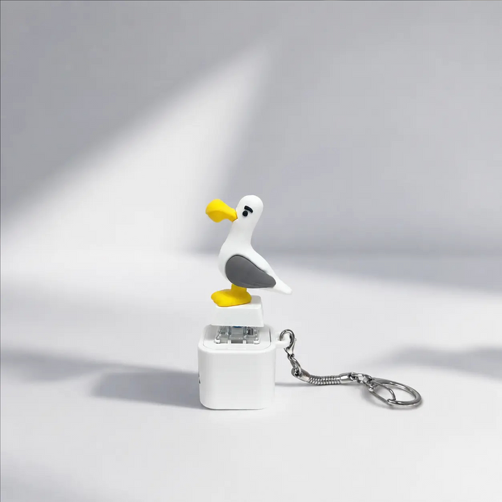 Interactive Seagull Sound Light Mini Keychain Toy