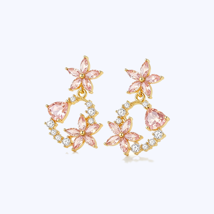 Garden Style Floral Pendant Jewelry Set
