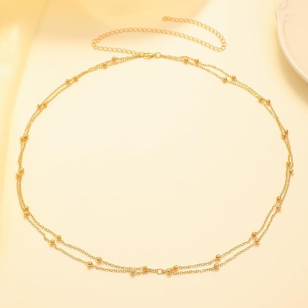 Double Bead Waist Chain Beach Body Accessory
