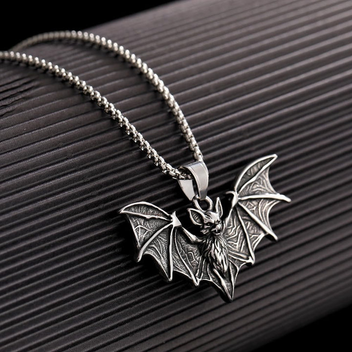 Halloween Bat Stainless Steel Chain Necklace