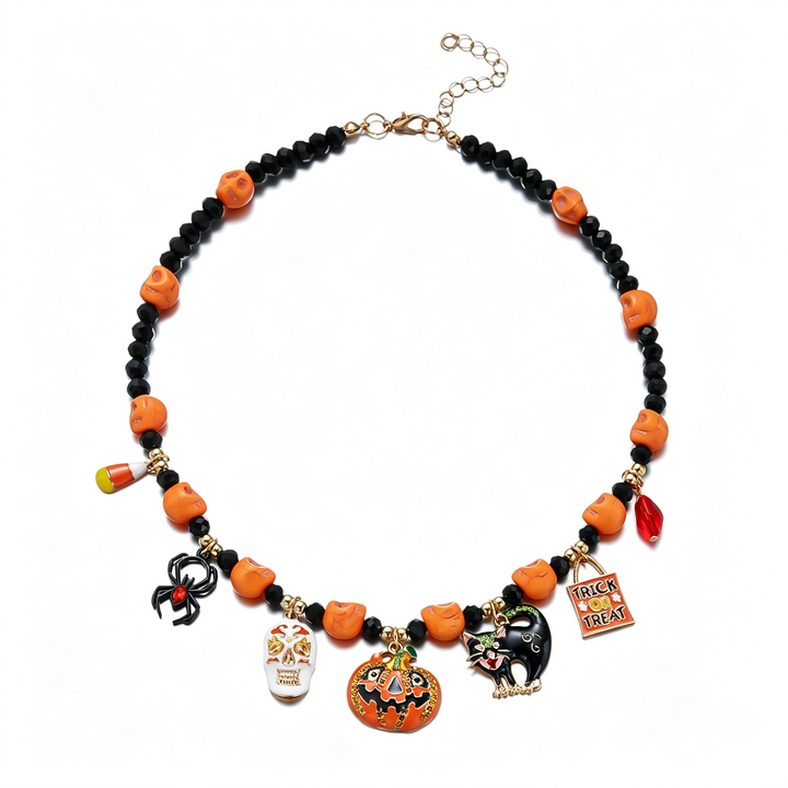 Witch Hat Pumpkin Halloween Jewelry Set