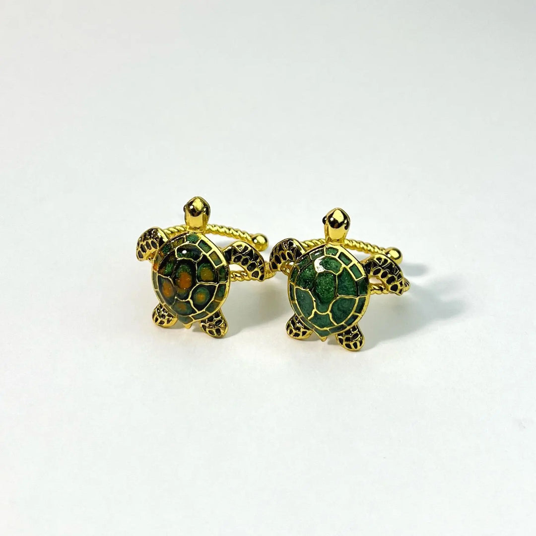 Enamel Turtle Adjustable Ring Beach Daily Wear