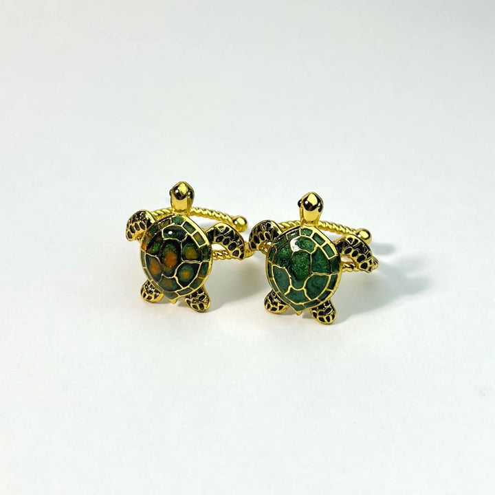 Enamel Turtle Adjustable Ring Beach Daily Wear
