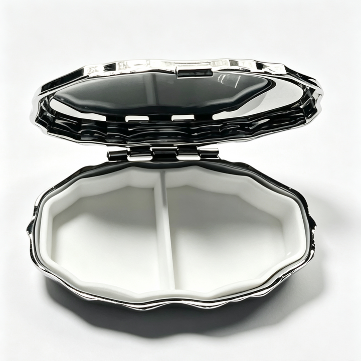 Skeleton Coffin Shaped Divided Jewelry Storage Ring Case